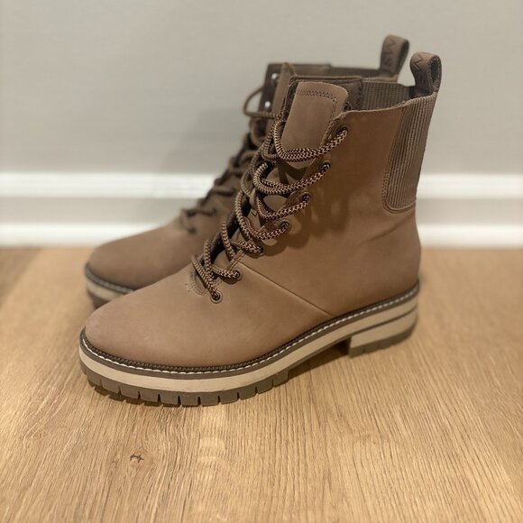 Toms Shoes - Toms Womens Frankie Nubuck Lug Sole Combat & Lace-up Boots